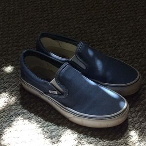 Blue slip on vans